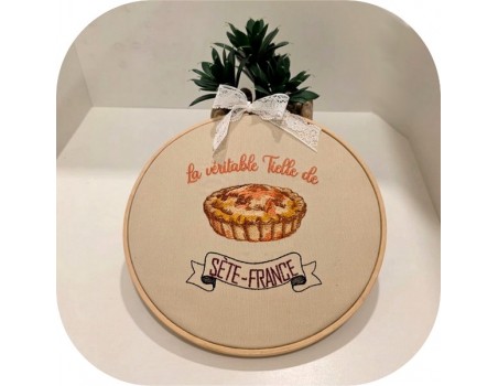 machine embroidery design  Tielle Sétoise  pie