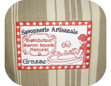 Motif de broderie machine savonnerie artisanale