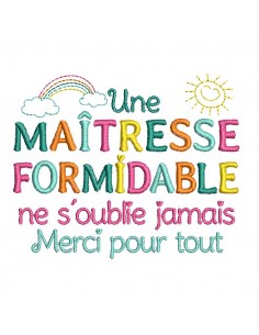 Instant download machine embroidery design amazing  teacher