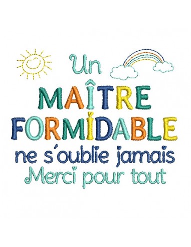 Motif de broderie machine maître formidable