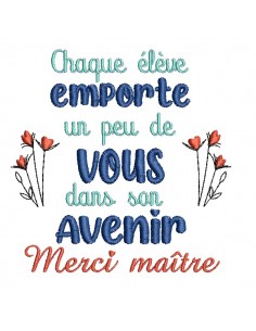 Instant download machine embroidery design teacher