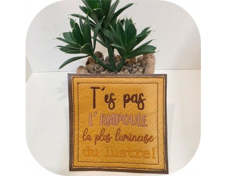 machine embroidery design  you're not the brightest bulb