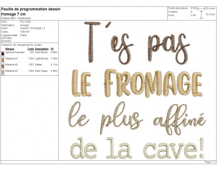 machine embroidery design  you're not the cheese