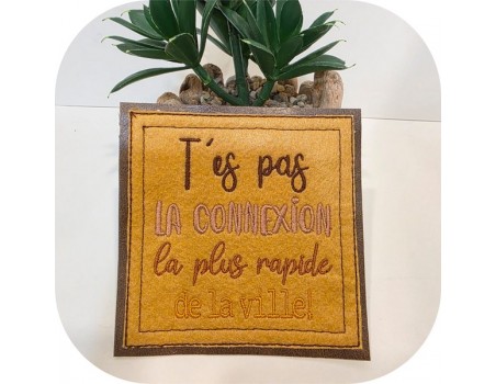 machine embroidery design  you're not the connexion