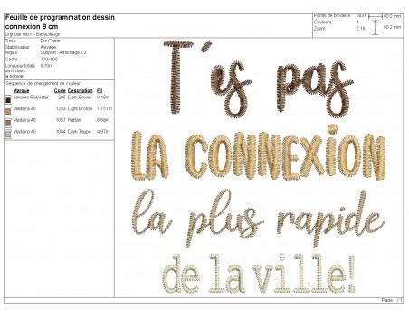 machine embroidery design  you're not the connexion