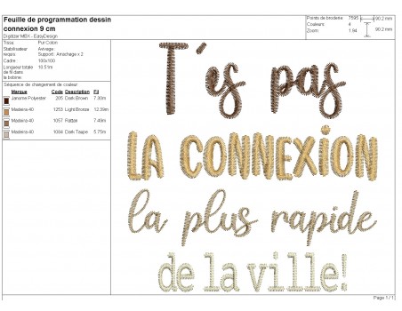 machine embroidery design  you're not the connexion