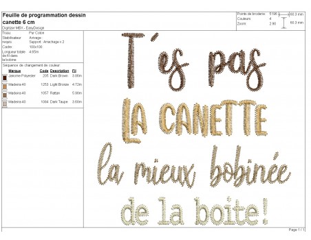 machine embroidery design you're not the bobbin