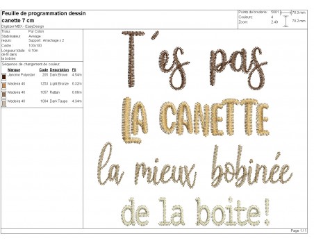 machine embroidery design you're not the bobbin