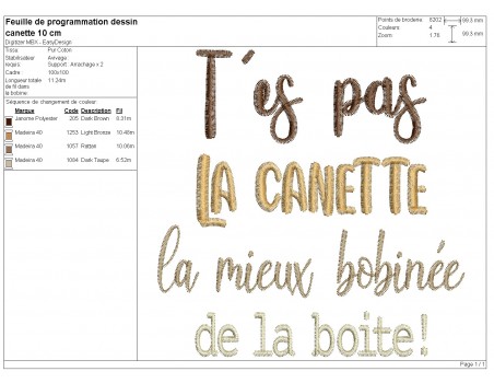 machine embroidery design you're not the bobbin