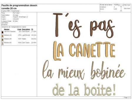 machine embroidery design you're not the bobbin