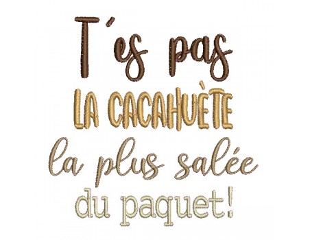 machine embroidery design  you're not the peanut