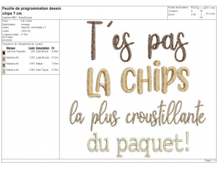 machine embroidery design you're not the chips