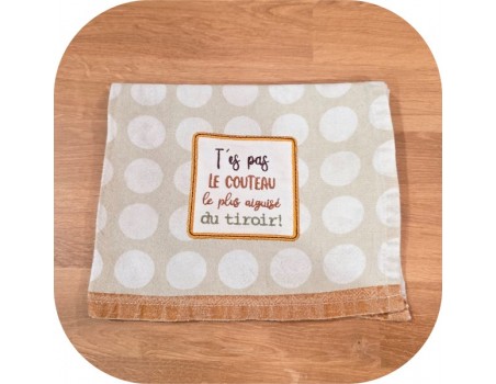 machine embroidery design  you're not the knife