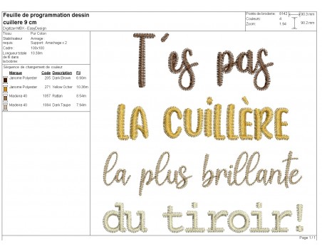 machine embroidery design you're not the spoon