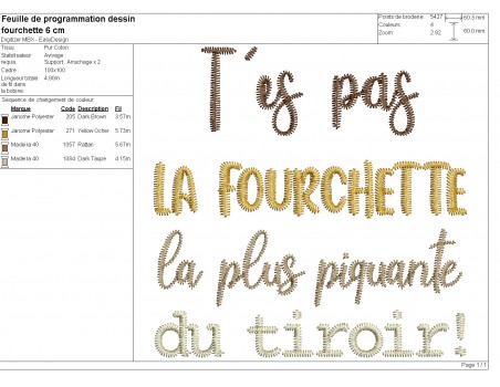machine embroidery design you're not the fork