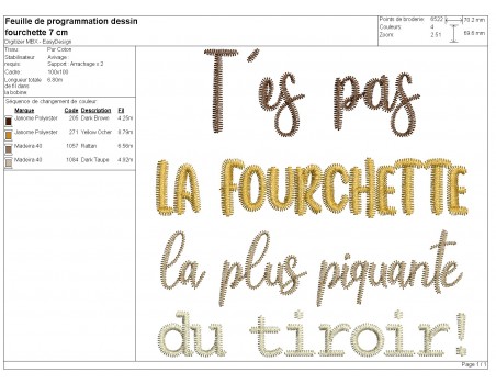 machine embroidery design you're not the fork