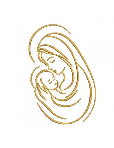 machine embroidery design  Mary and Jesus