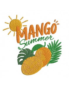 Motif de broderie machine  mangue summer