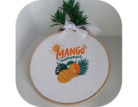 machine embroidery mango summer