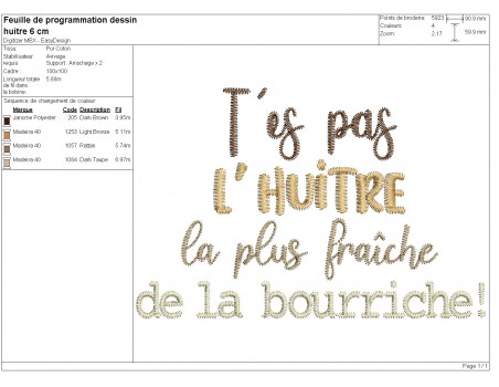 machine embroidery design you are not oyster