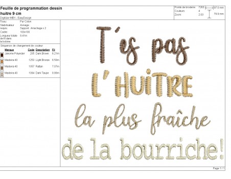 machine embroidery design you are not oyster
