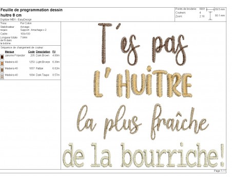 machine embroidery design you are not oyster