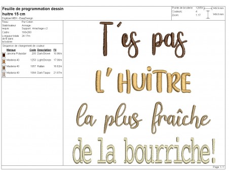 machine embroidery design you are not oyster