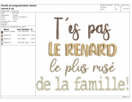 machine embroidery design you are not fox