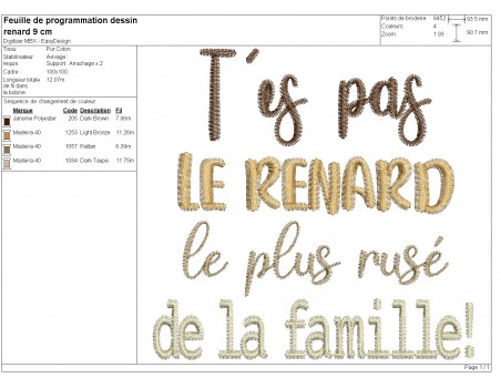 machine embroidery design you are not fox