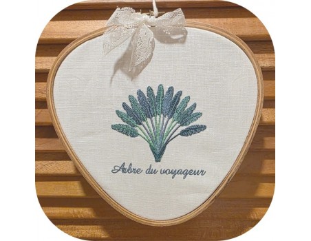 machine embroidery design  traveller's palm