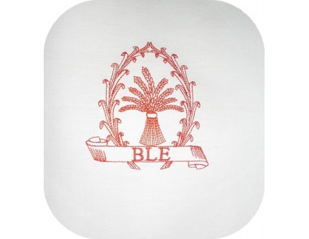 Motif de broderie machine Blé personnalisable