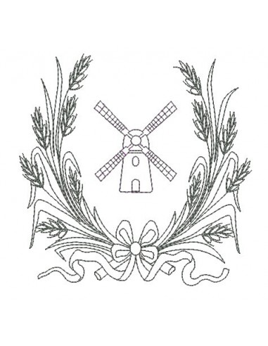 Motif de broderie machine moulin