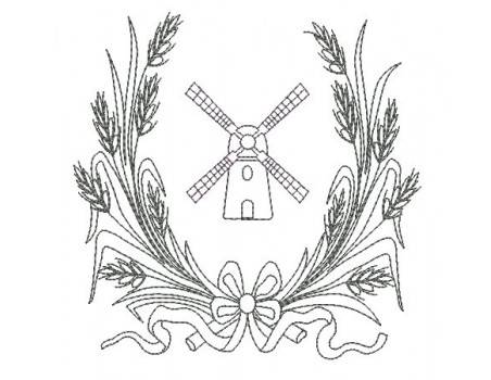 Motif de broderie machine moulin