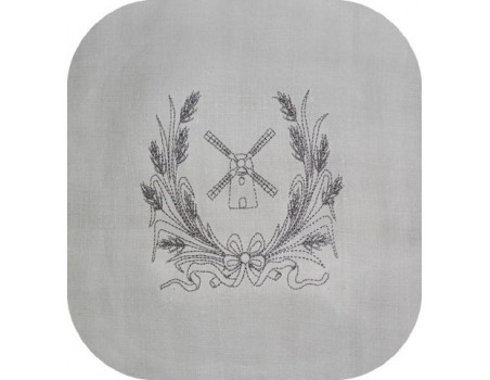 Motif de broderie machine moulin