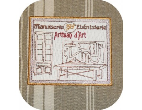 Instant download machine embroidery  vintage plate advertising  carpentry woodworking