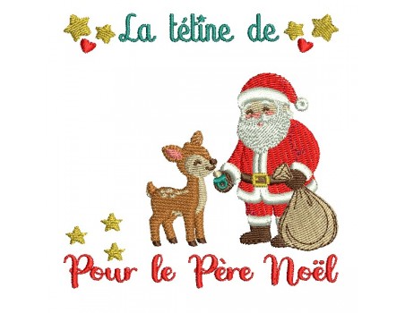 machine embroidery design Pacifier Santa