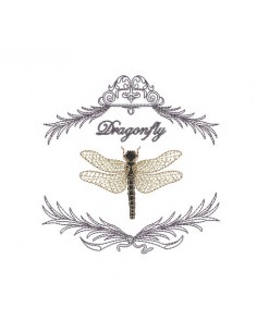 Motif de broderie machine libellule