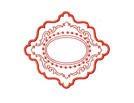 Cadre Baroque 2  formats de broderie