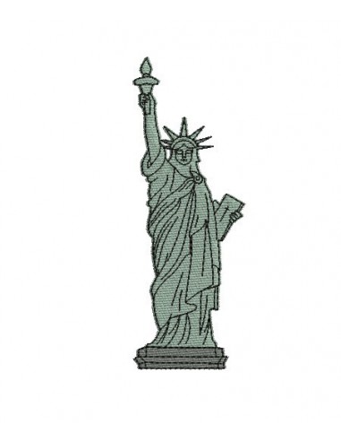 Instant download machine embroidery design  statue of liberty