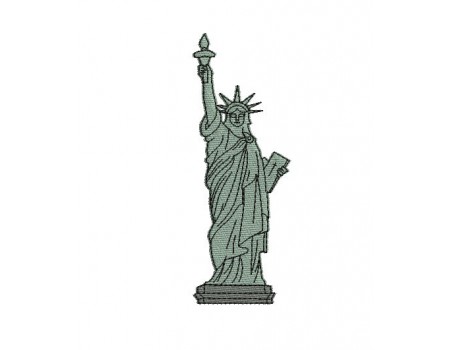 Instant download machine embroidery design  statue of liberty