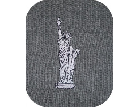 Motif de broderie machine statue de la liberté