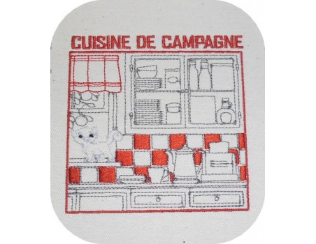 Motif de broderie machine cuisine de campagne