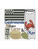 Motif de broderie machine gastronomie Bretagne