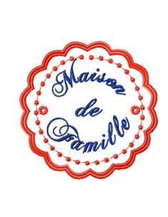 Cadre rond festonné 10x10cm