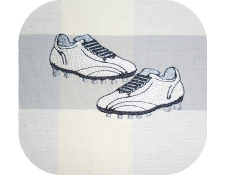 Motif de broderie machine chaussures de foot