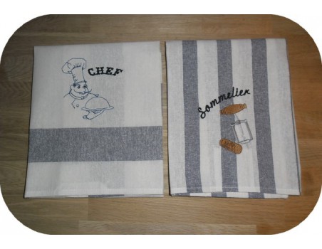 Motif de broderie machine chef cuisinier