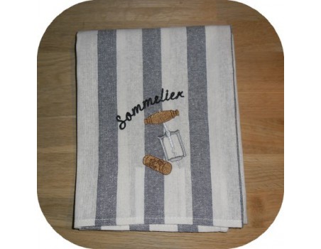 Motif de broderie machine tire bouchon