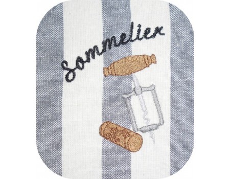 Motif de broderie machine tire bouchon