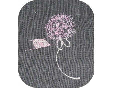 Motif de broderie machine bouquet de mariée