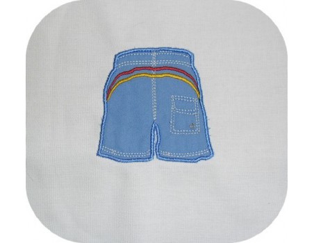 Motif de broderie machine short de bain